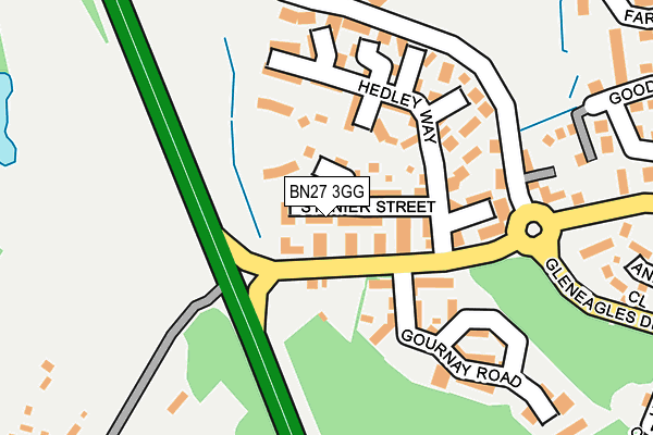 BN27 3GG map - OS OpenMap – Local (Ordnance Survey) BN27 3GG map - OS OpenMap – Local (Ordnance Survey)