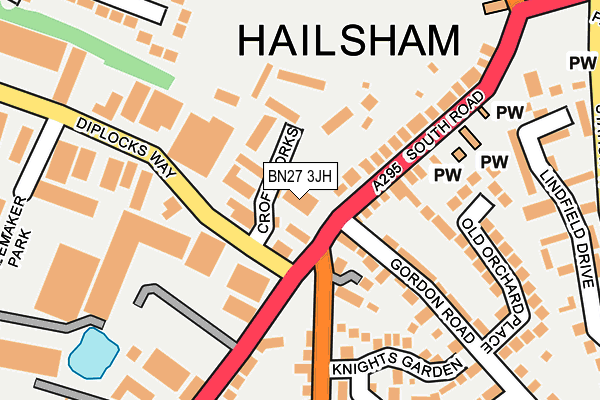 BN27 3JH map - OS OpenMap – Local (Ordnance Survey) BN27 3JH map - OS OpenMap – Local (Ordnance Survey)