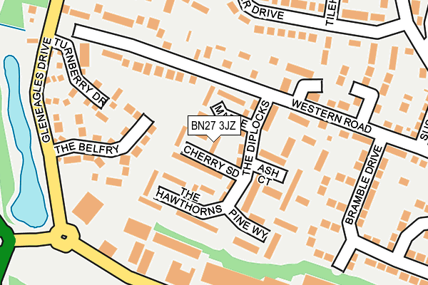 BN27 3JZ map - OS OpenMap – Local (Ordnance Survey) BN27 3JZ map - OS OpenMap – Local (Ordnance Survey)