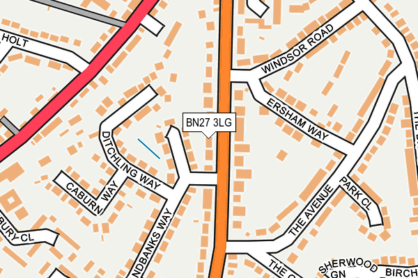 BN27 3LG map - OS OpenMap – Local (Ordnance Survey) BN27 3LG map - OS OpenMap – Local (Ordnance Survey)