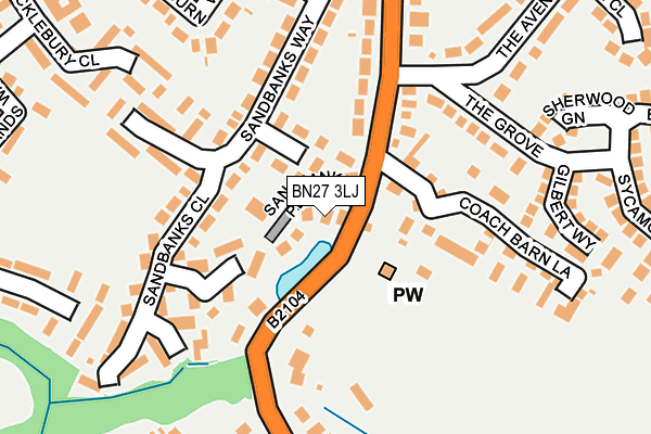 BN27 3LJ map - OS OpenMap – Local (Ordnance Survey) BN27 3LJ map - OS OpenMap – Local (Ordnance Survey)