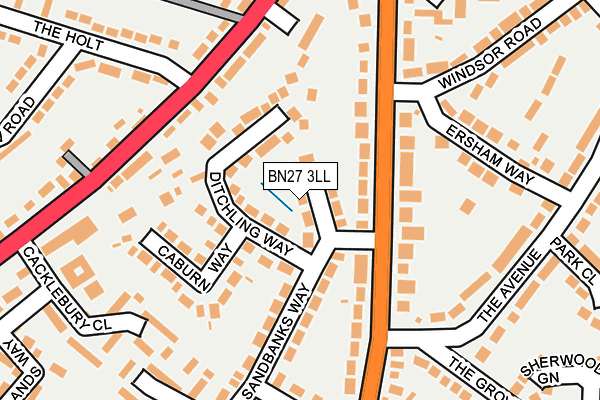 BN27 3LL map - OS OpenMap – Local (Ordnance Survey) BN27 3LL map - OS OpenMap – Local (Ordnance Survey)