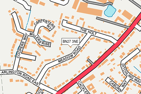 BN27 3NE map - OS OpenMap – Local (Ordnance Survey) BN27 3NE map - OS OpenMap – Local (Ordnance Survey)