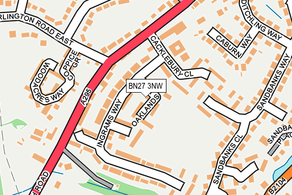 BN27 3NW map - OS OpenMap – Local (Ordnance Survey) BN27 3NW map - OS OpenMap – Local (Ordnance Survey)
