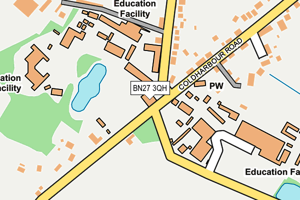 BN27 3QH map - OS OpenMap – Local (Ordnance Survey) BN27 3QH map - OS OpenMap – Local (Ordnance Survey)