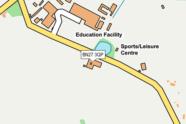 BN27 3QP map - OS OpenMap – Local (Ordnance Survey) BN27 3QP map - OS OpenMap – Local (Ordnance Survey)