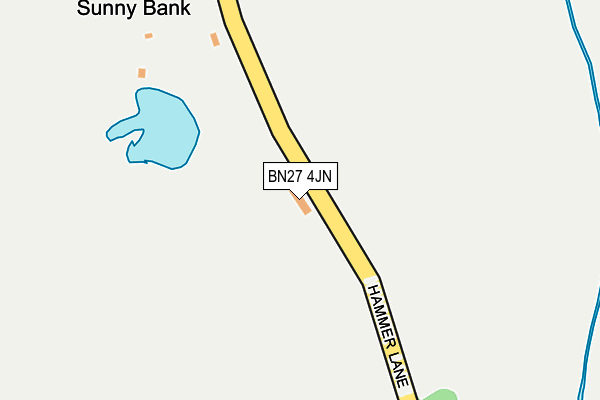 BN27 4JN map - OS OpenMap – Local (Ordnance Survey) BN27 4JN map - OS OpenMap – Local (Ordnance Survey)