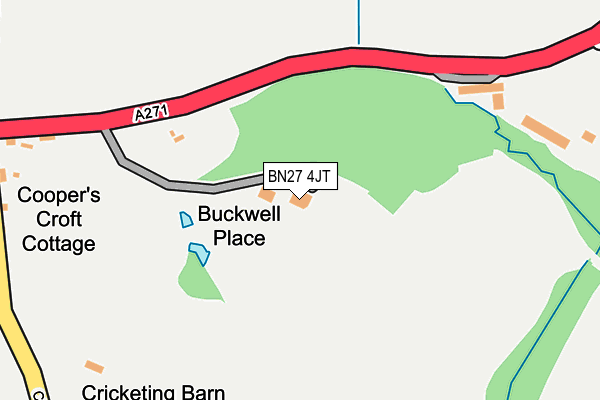BN27 4JT map - OS OpenMap – Local (Ordnance Survey) BN27 4JT map - OS OpenMap – Local (Ordnance Survey)