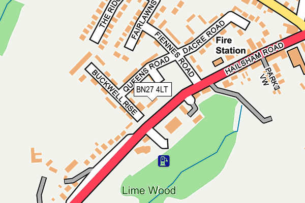 BN27 4LT map - OS OpenMap – Local (Ordnance Survey) BN27 4LT map - OS OpenMap – Local (Ordnance Survey)