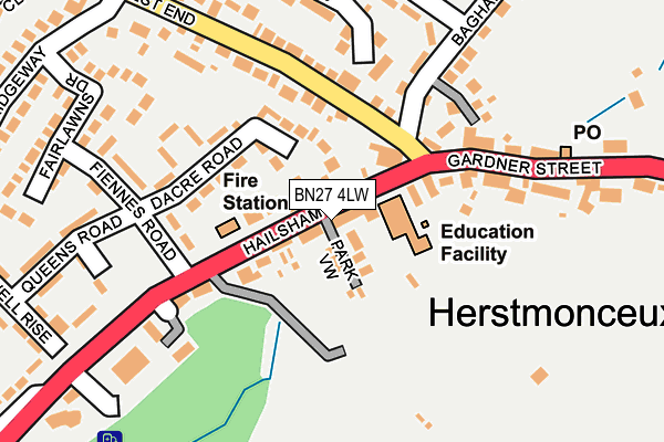 BN27 4LW map - OS OpenMap – Local (Ordnance Survey) BN27 4LW map - OS OpenMap – Local (Ordnance Survey)