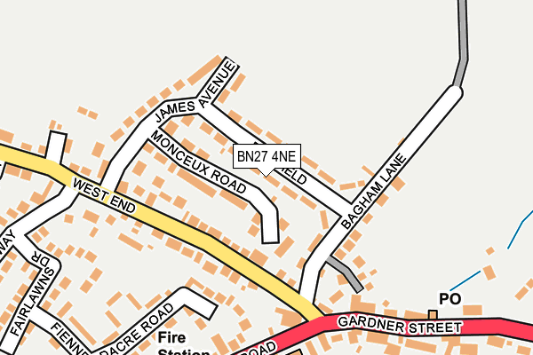 BN27 4NE map - OS OpenMap – Local (Ordnance Survey) BN27 4NE map - OS OpenMap – Local (Ordnance Survey)