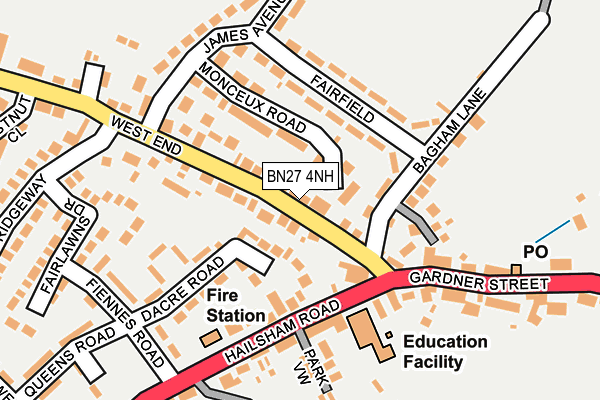 BN27 4NH map - OS OpenMap – Local (Ordnance Survey) BN27 4NH map - OS OpenMap – Local (Ordnance Survey)