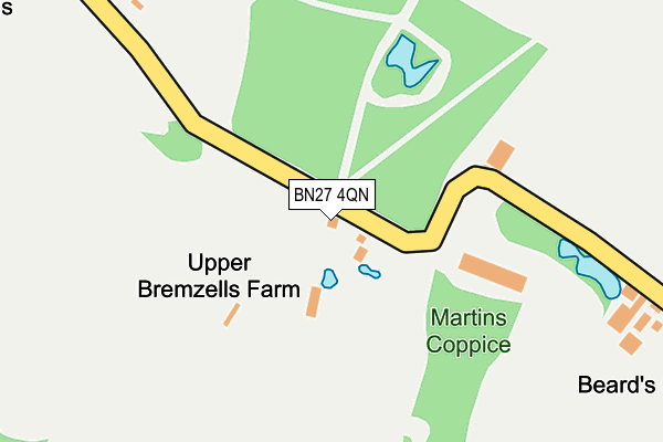 BN27 4QN map - OS OpenMap – Local (Ordnance Survey) BN27 4QN map - OS OpenMap – Local (Ordnance Survey)