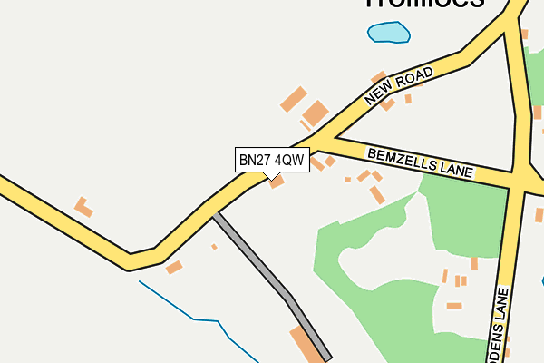 BN27 4QW map - OS OpenMap – Local (Ordnance Survey) BN27 4QW map - OS OpenMap – Local (Ordnance Survey)