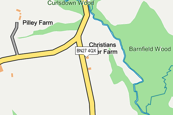 BN27 4QX map - OS OpenMap – Local (Ordnance Survey) BN27 4QX map - OS OpenMap – Local (Ordnance Survey)