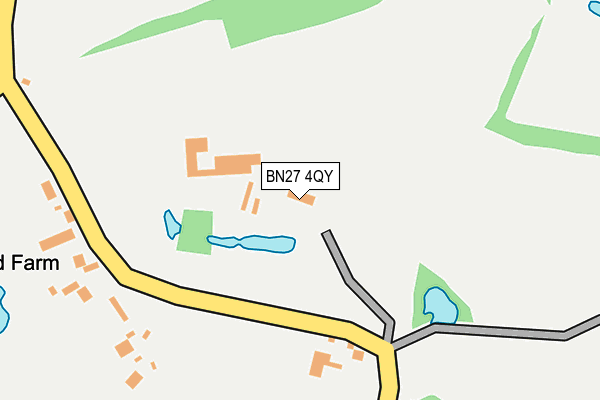 BN27 4QY map - OS OpenMap – Local (Ordnance Survey) BN27 4QY map - OS OpenMap – Local (Ordnance Survey)