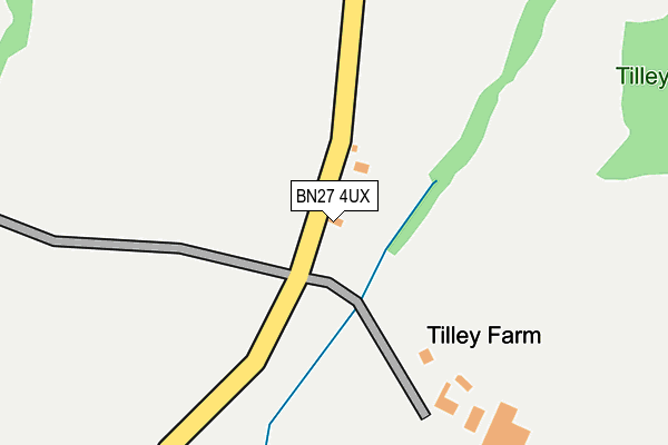 BN27 4UX map - OS OpenMap – Local (Ordnance Survey) BN27 4UX map - OS OpenMap – Local (Ordnance Survey)