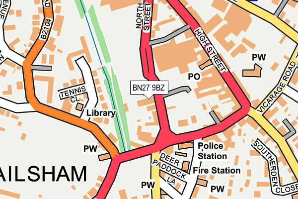 BN27 9BZ map - OS OpenMap – Local (Ordnance Survey) BN27 9BZ map - OS OpenMap – Local (Ordnance Survey)