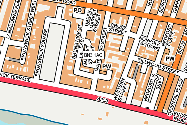 BN3 1AQ map - OS OpenMap – Local (Ordnance Survey) BN3 1AQ map - OS OpenMap – Local (Ordnance Survey)