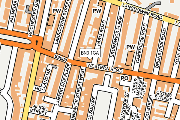 BN3 1GA map - OS OpenMap – Local (Ordnance Survey)