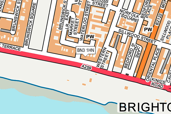 BN3 1HN map - OS OpenMap – Local (Ordnance Survey)