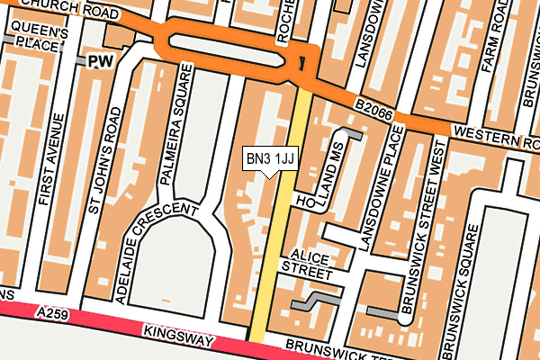 BN3 1JJ map - OS OpenMap – Local (Ordnance Survey) BN3 1JJ map - OS OpenMap – Local (Ordnance Survey)