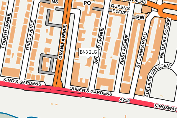 BN3 2LG map - OS OpenMap – Local (Ordnance Survey) BN3 2LG map - OS OpenMap – Local (Ordnance Survey)
