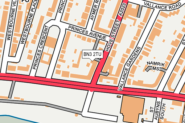 BN3 2TU map - OS OpenMap – Local (Ordnance Survey) BN3 2TU map - OS OpenMap – Local (Ordnance Survey)
