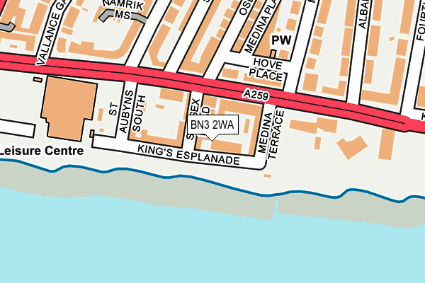 BN3 2WA map - OS OpenMap – Local (Ordnance Survey)