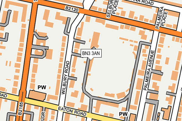 BN3 3AN map - OS OpenMap – Local (Ordnance Survey) BN3 3AN map - OS OpenMap – Local (Ordnance Survey)