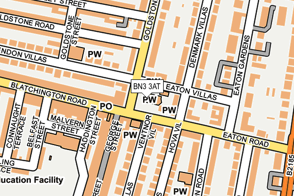 BN3 3AT map - OS OpenMap – Local (Ordnance Survey) BN3 3AT map - OS OpenMap – Local (Ordnance Survey)