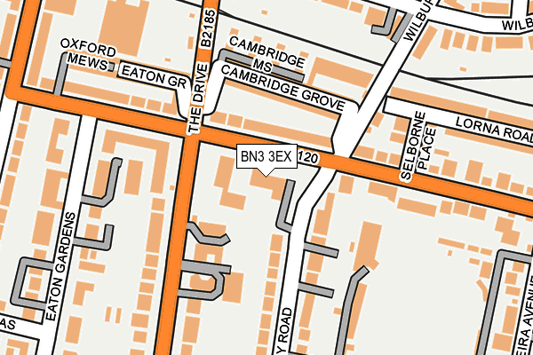 BN3 3EX map - OS OpenMap – Local (Ordnance Survey) BN3 3EX map - OS OpenMap – Local (Ordnance Survey)
