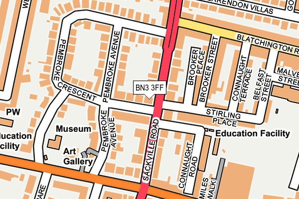 BN3 3FF map - OS OpenMap – Local (Ordnance Survey) BN3 3FF map - OS OpenMap – Local (Ordnance Survey)