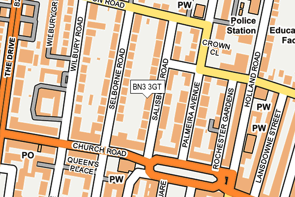 BN3 3GT map - OS OpenMap – Local (Ordnance Survey) BN3 3GT map - OS OpenMap – Local (Ordnance Survey)