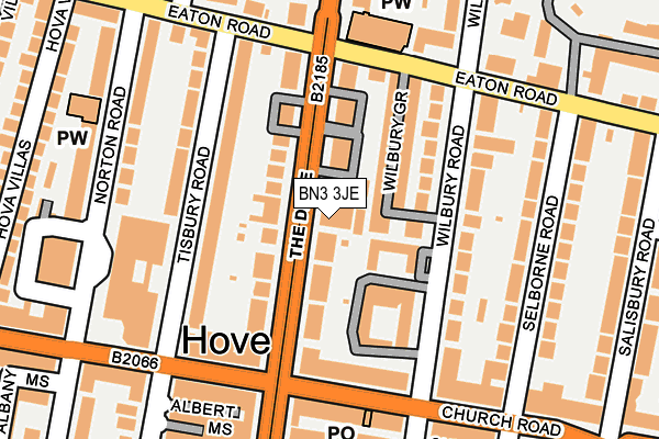 BN3 3JE map - OS OpenMap – Local (Ordnance Survey) BN3 3JE map - OS OpenMap – Local (Ordnance Survey)