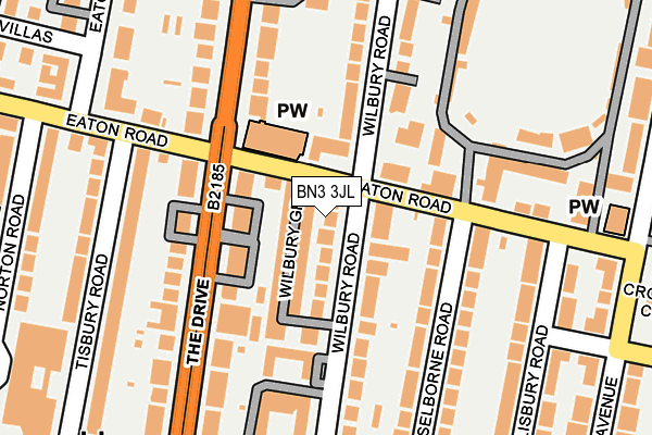 BN3 3JL map - OS OpenMap – Local (Ordnance Survey) BN3 3JL map - OS OpenMap – Local (Ordnance Survey)