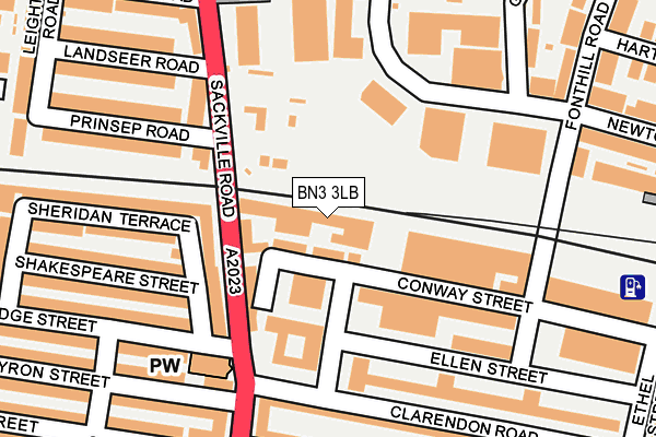 BN3 3LB map - OS OpenMap – Local (Ordnance Survey) BN3 3LB map - OS OpenMap – Local (Ordnance Survey)