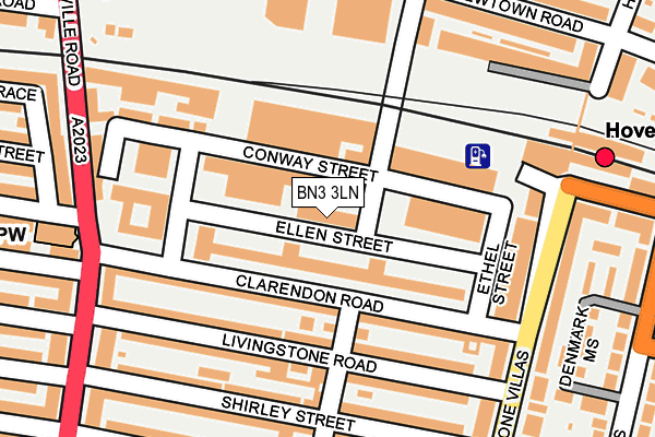 BN3 3LN map - OS OpenMap – Local (Ordnance Survey)