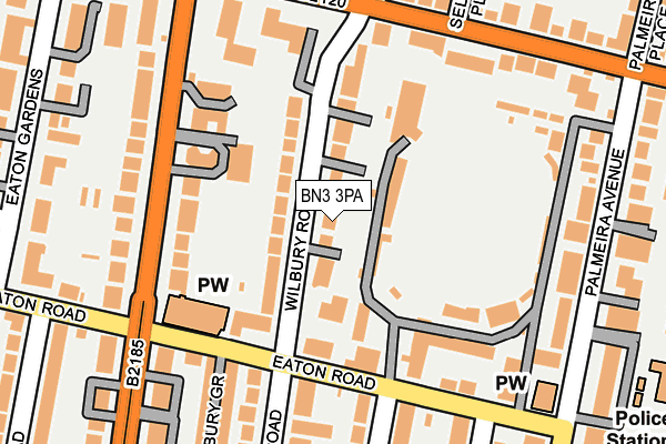 BN3 3PA map - OS OpenMap – Local (Ordnance Survey) BN3 3PA map - OS OpenMap – Local (Ordnance Survey)