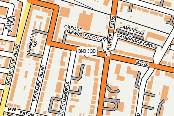 BN3 3QD map - OS OpenMap – Local (Ordnance Survey) BN3 3QD map - OS OpenMap – Local (Ordnance Survey)