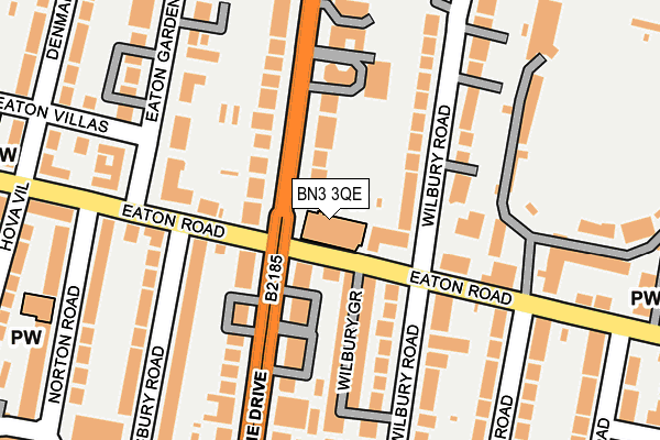 BN3 3QE map - OS OpenMap – Local (Ordnance Survey) BN3 3QE map - OS OpenMap – Local (Ordnance Survey)