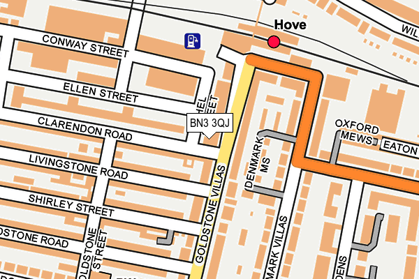 BN3 3QJ map - OS OpenMap – Local (Ordnance Survey) BN3 3QJ map - OS OpenMap – Local (Ordnance Survey)