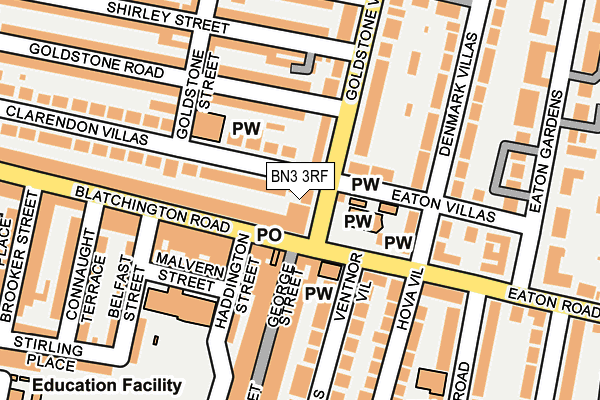 BN3 3RF map - OS OpenMap – Local (Ordnance Survey) BN3 3RF map - OS OpenMap – Local (Ordnance Survey)