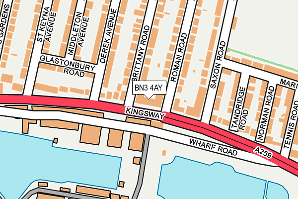 BN3 4AY map - OS OpenMap – Local (Ordnance Survey) BN3 4AY map - OS OpenMap – Local (Ordnance Survey)