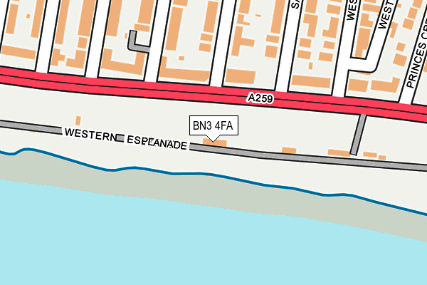 BN3 4FA map - OS OpenMap – Local (Ordnance Survey) BN3 4FA map - OS OpenMap – Local (Ordnance Survey)