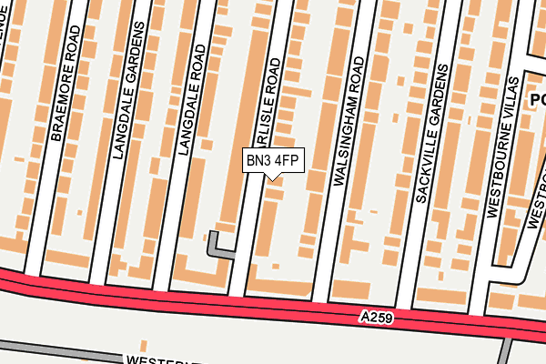 BN3 4FP map - OS OpenMap – Local (Ordnance Survey) BN3 4FP map - OS OpenMap – Local (Ordnance Survey)