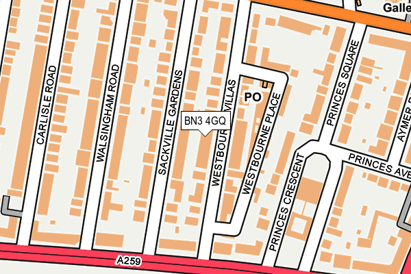 BN3 4GQ map - OS OpenMap – Local (Ordnance Survey) BN3 4GQ map - OS OpenMap – Local (Ordnance Survey)