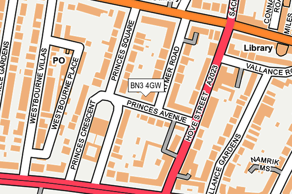 BN3 4GW map - OS OpenMap – Local (Ordnance Survey) BN3 4GW map - OS OpenMap – Local (Ordnance Survey)