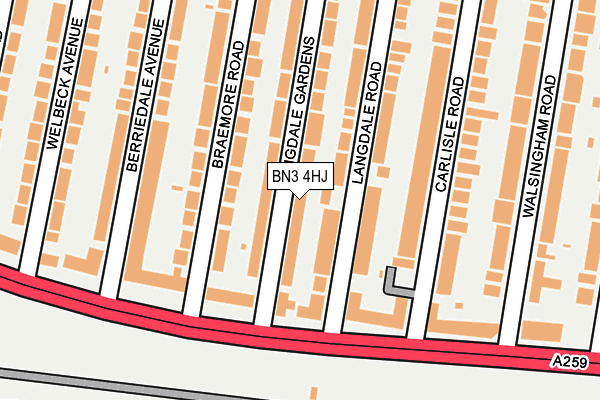 BN3 4HJ map - OS OpenMap – Local (Ordnance Survey) BN3 4HJ map - OS OpenMap – Local (Ordnance Survey)