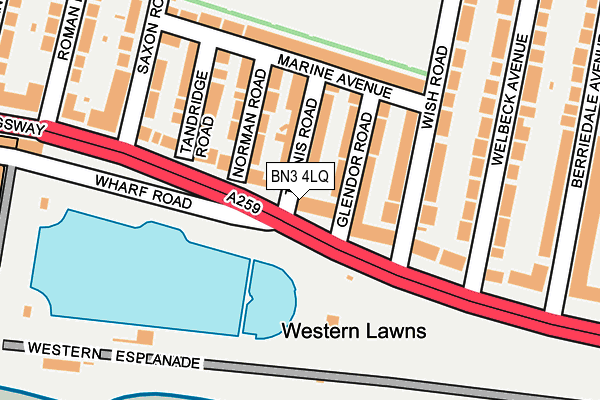 BN3 4LQ map - OS OpenMap – Local (Ordnance Survey) BN3 4LQ map - OS OpenMap – Local (Ordnance Survey)